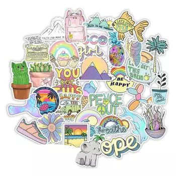 50XPC Sticker Luggage Refrigerator Phone Water Cup Waterproof Sticker