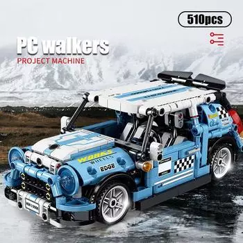 510 шт., супер гоночный автомобиль KAZI City, авто строительные блоки, спортивный гонщик, откат, разгрузочный автомобиль, развивающие кирпичи, игрушки для детей