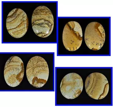 515Cts. Натуральная яшма, 6 шт., овальные кабошоны, россыпью, драгоценные камни 38-50 мм RQ-982