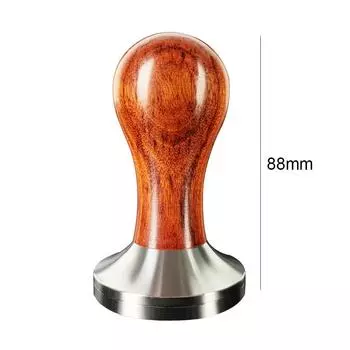 51/53.3/58мм Темпер для эспрессо Кофе Нержавеющая сталь Дистрибьютор Темперы Аксессуары Рукоятка из массива дерева Для портафильтра 51/54/58мм 51mm