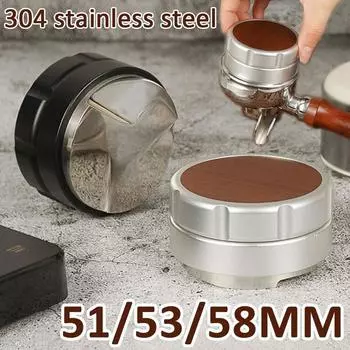 51/53/58MM Coffee Espresso Tamper 304 Stainless Steel Coffee Powder Press Coffee Distributor Espresso Distribution Tool/Leveler