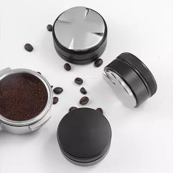 51/53/58mm Espresso Tamper and Coffee Distributor with Tamping Mat and Cleaning Brush Set Professional Leveler Tools 51mm