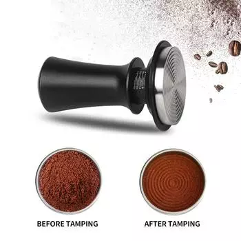 51/58 мм темпера для кофе с волнистой основой, эспрессо темпера Barista с пружинным индикатором темпера для кофе, кофейные аксессуары 51mm