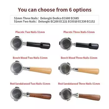 51 мм кофейный бездонный портафильтр для Delonghi EC680 EC685 сменная корзина фильтра эспрессо-машина ручка аксессуары для кафе