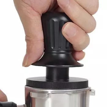 51 мм молоток для кофе с резьбой и сбалансированным молотком для пороха с эргономичной ручкой, основание из нержавеющей стали, 51 мм, аксессуары для кофемашины 9 inches чёрный