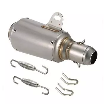 51 мм универсальный мотоцикл ATV искусственный углеродное волокно глушитель выхлопной трубы глазурь из нержавеющей стали глушитель выхлопной трубы 1