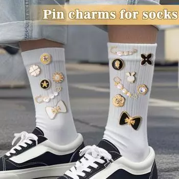 51 шт. брошь для обуви, булавки, искусственный жемчуг, животные, цветы, форма банта, подвески для кроссовок, пуговицы, носки, украшения, шнурки для обуви, аксессуары A