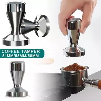 51mm/53.3mm/58mm Coffee Tamper Aluminum Espresso Tampers Barista Stainless Steel Tampers Coffeeware for 51/53/54/58mm Potafilter