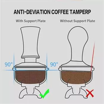51mm 53mm 58mm Coffee Tampers Spring Loaded Coffee Tamper Ripple Base Aluminum Self Leveling Espresso Tamper Coffee Tamper Kit