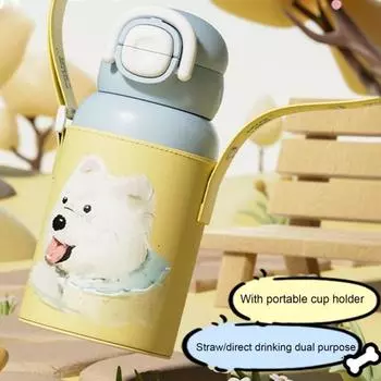 520 мл термос из нержавеющей стали с трубочкой герметичный двойной стенкой детский стакан для школьников мальчиков девочек без BPA горячая холодная дорожная розовый