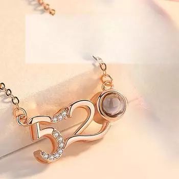 520 Я люблю тебя 925 Серебряное ожерелье Женское 100 Языков Я люблю тебя Память Серебряный кулон Ключичная цепочка Модное украшение 925