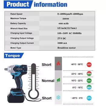 520N.M беспроводной гайковерт бесщеточный электрический ударный гайковерт 1/2 для аккумуляторной дрели Makita 18 В многофункциональная электрическая отвертка