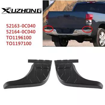 52163-0C040/52164-0C040 1 пара защитных накладок на задний бампер для Toyota Tundra 07-13, замена TO1196100/TO1197100 чёрный