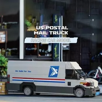 526 шт. почтовый грузовик строительные блоки городской почтовый транспорт модель автомобиля кирпичи украшение дисплей игрушка своими руками для детей праздничные подарки