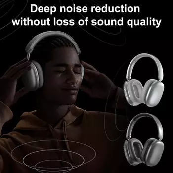 52 дБ Активное шумоподавление Bluetooth наушники накладные регулируемые 140 часов прослушивания Регулятор громкости Идеальный One Size чёрный