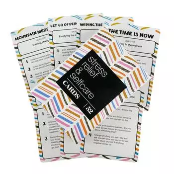 52 Карточки для избавления от стресса и заботы о себе Игра Упражнения для медитации осознанности Снятие тревоги Расслабление