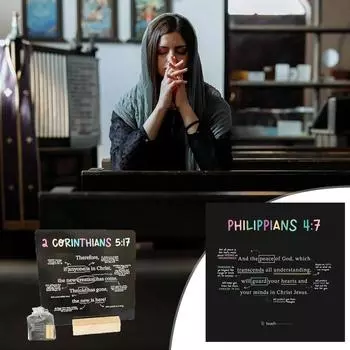 52 карточки с отрывками из Священного Писания: Библейский стих на карте на каждую неделю года, карточки с библейскими стихами для запоминания, преподавание в воскресной школе, библейские подарки One Size