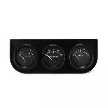52 мм 3-в-1 вольтметр + датчик температуры воды + комплект датчиков масла вольтметр или датчик температуры масла чёрный