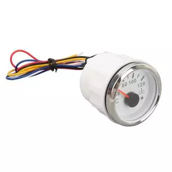 52-мм датчик температуры воды от 40 до 120 градусов C DC9-32V стрелочный указатель температуры воды с подсветкой белый/серебряный