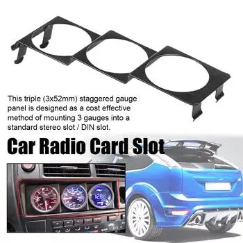 52 мм держатель датчика Pod панель стандартный стерео радио слот Din отверстие один 3 V7F4 чёрный