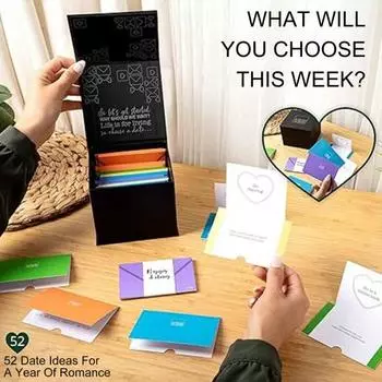 52 шт., конверты для свиданий, яркие цвета, романтическая ночная коробка для пары, запечатанные идеи для свиданий, подарки на годовщину свадьбы