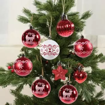 52 шт., креативные рождественские украшения, широкое применение, рождественские шары для домашнего декора, витрина, праздничное украшение