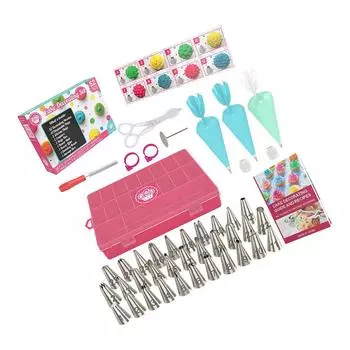 52 шт. Набор для украшения торта из нержавеющей стали с полиэтиленовым пакетом многоразового использования бытовые насадки для глазури