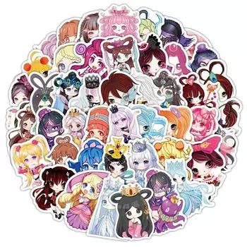 52 шт. Наклейки с персонажами Fairy Dream Leaf Lori, включая принцессу Айчжэнь, подходят для периферийного украшения ручных счетов, водонепроницаемые наклейки. [#high definition pattern #]