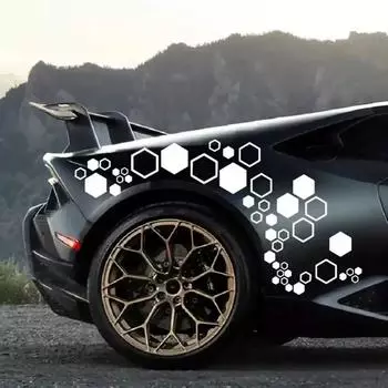 52 шт. сотовых автомобильных виниловых наклеек, большие и маленькие комбинированные шестиугольные наклейки, сделай сам, крутой стиль кузова автомобиля, украшение в открытом стиле