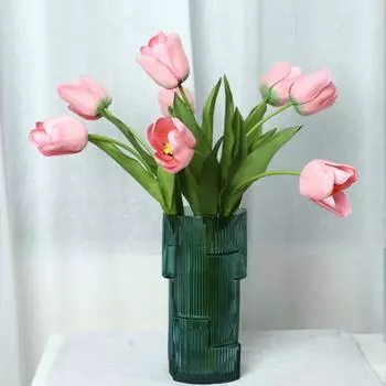 52 см роскошные тюльпаны искусственный цветок настоящий шелк искусственный цветок для свадебной церемонии декор дома декоративные цветы искусственное растение