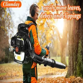 52CC 2-тактный бензиновый ранцевый воздуходувка с воздушным охлаждением для листьев коммерческий садовый инструмент для двора 550CFM портативный пылесос для газона чёрный