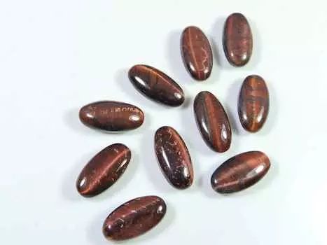 52Cts. Красный тигровый глаз овальный лечебный кабошон россыпью драгоценный камень 10 шт. лот 8X16MM RQ-1999