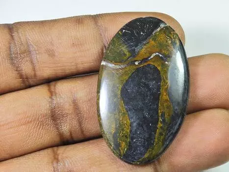52Cts. Натуральный Питерсит Агат Овальный Кабошон Россыпью Драгоценный Камень 25X32X05 ММ SK-952