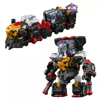 52TOYS BEASTBOX MEGA Series MECHABEAST PHYCHOTRAIN Beast Psycho Transformation Toy Комбинированная фигурка Трансформирующаяся игрушка Окрашенная высокоподвижная фигурка
