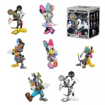 52TOYS x MICKEY MOUSE Series Торговая фигурка Blind Box Коллекционная фигурка Микки Мауса Раскрашенная Gacha Gacha Настольная кукла-украшение Игрушка Идеально подходит для