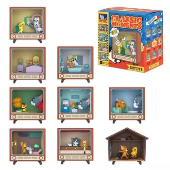52TOYS x TOM and JERRY Том и Джерри Серия Торговая Фигурка Скрытая Коробка Коллекционная Фигурка Раскрашенная Gacha Gacha Настольное Украшение Кукла Игрушка Идеальный Подарок