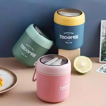 530 мл термос для еды, изолированная чашка для супа, термос, контейнеры из нержавеющей стали, ланч-бокс, термосохраняет тепло для школьников зелёный