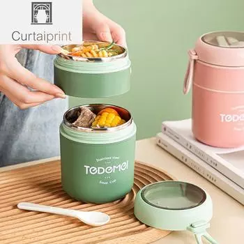 530 мл термос для еды, изолированная чашка для супа, термос, контейнеры из нержавеющей стали, ланч-бокс, термосохраняет тепло для школьников синий