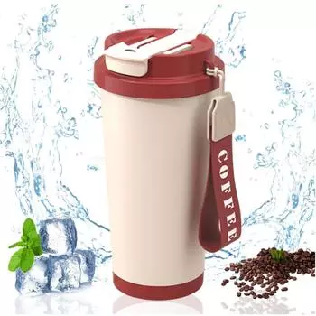 530 мл термос из нержавеющей стали 316, кофейная чашка, керамический вкладыш, чашка с вакуумной изоляцией и соломинкой, стакан для холодной и горячей воды, дорожная автомобильная кружка 501-600ml