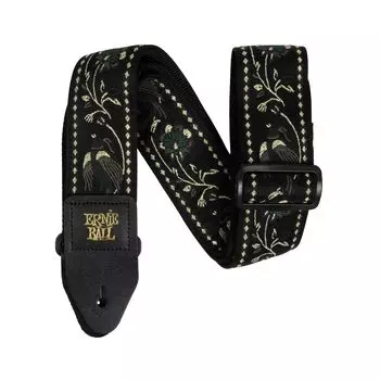 5372 Guitar Strap JACQUARD STRAP BLACK PLEASANT PHEASANT Jacquard Strap Black Pleasant Pheasant [ERNIE BALL] [Genuine]
