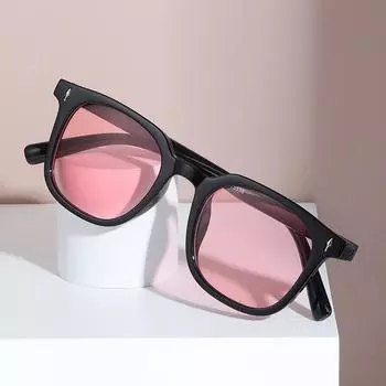 538 Простые очки 4 Xiaohongshu Same Retro Square Rivet Sunglasses Sunglasses