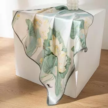 53*53 см 100% шелковица шелковая квадратный шарф масляная живопись роскошные шарфы солнцезащитный платок шейный платок подарок 53*53cm