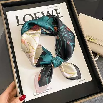 53 * 53 см шелковичный маленький квадратный шарф многофункциональный профессиональный модный декоративный шелковый шарф для весны и осени теплая шаль 53*53cm