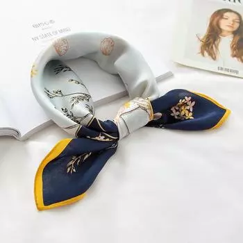 53 * 53 см шелковичный маленький квадратный шарф многофункциональный профессиональный модный декоративный шелковый шарф для весны и осени теплая шаль 53*53cm