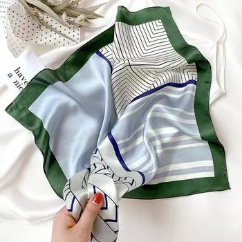 53 * 53 см шелковичный маленький квадратный шарф многофункциональный профессиональный модный декоративный шелковый шарф для весны и осени теплая шаль 53*53cm