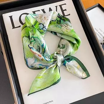 53 * 53 см шелковичный маленький квадратный шарф многофункциональный профессиональный модный декоративный шелковый шарф для весны и осени теплая шаль 53*53cm