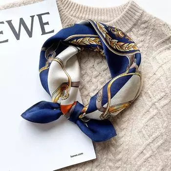 53 * 53 см шелковичный маленький квадратный шарф многофункциональный профессиональный модный декоративный шелковый шарф для весны и осени теплая шаль 53*53cm