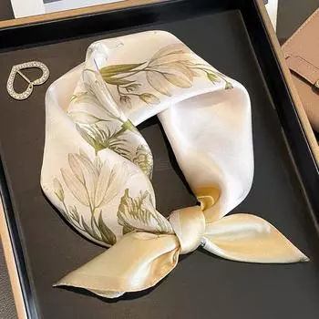 53 * 53 см шелковичный маленький квадратный шарф многофункциональный профессиональный модный декоративный шелковый шарф для весны и осени теплая шаль 53*53cm