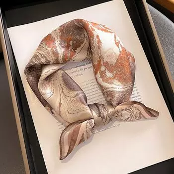 53 * 53 см шелковичный маленький квадратный шарф многофункциональный профессиональный модный декоративный шелковый шарф для весны и осени теплая шаль 53*53cm