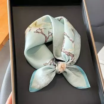 53 * 53 см шелковичный маленький квадратный шарф многофункциональный профессиональный модный декоративный шелковый шарф для весны и осени теплая шаль 53*53cm